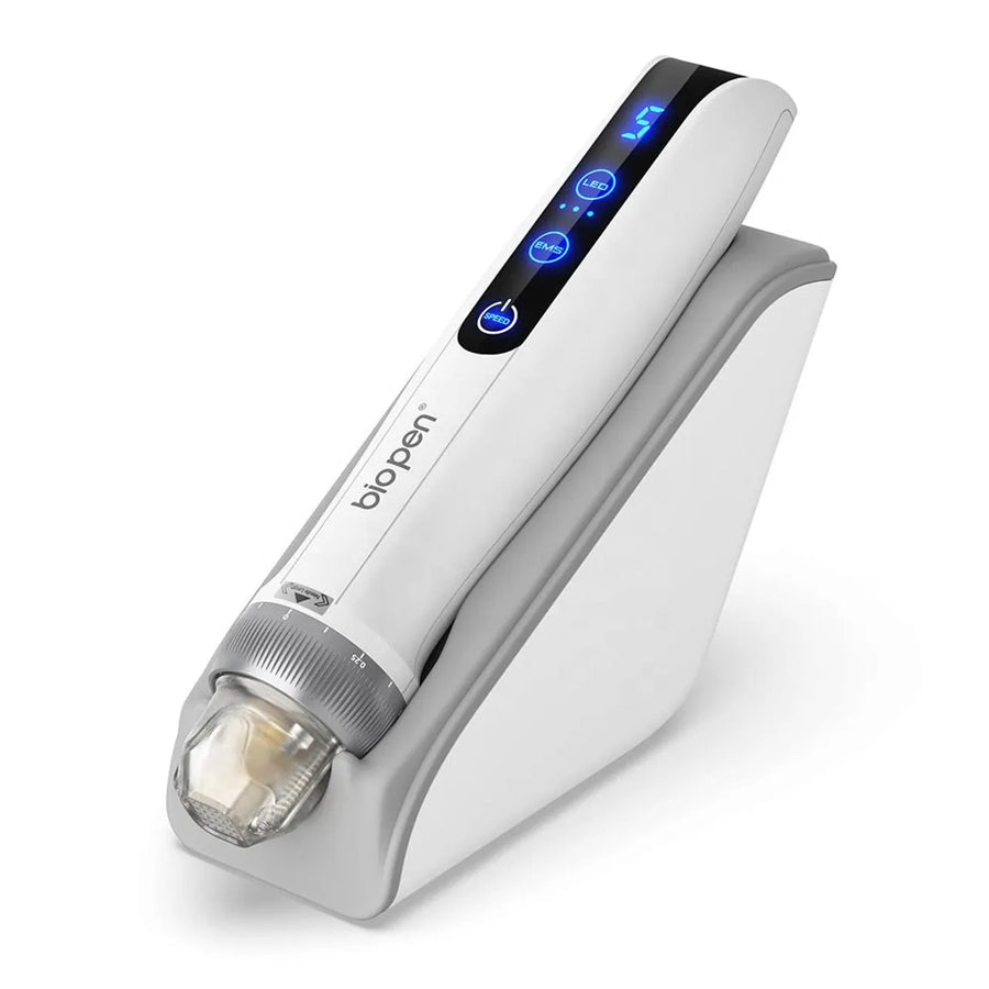 Bio Pen Q2 device with induction base and replacement heads
