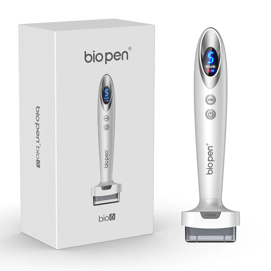White and silver Bio Pen Bio6 electric derma stamp