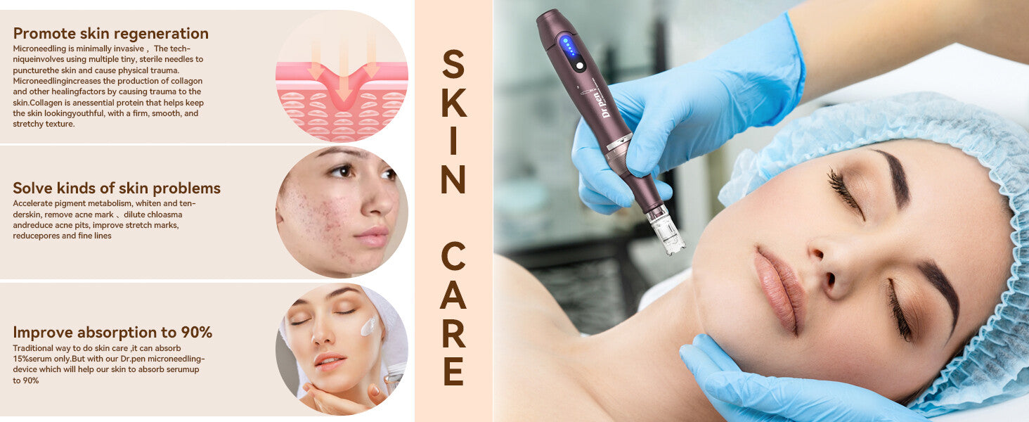 Dr. Pen A10 Microneedling Pen with 12 Cartridges — feature detail 1