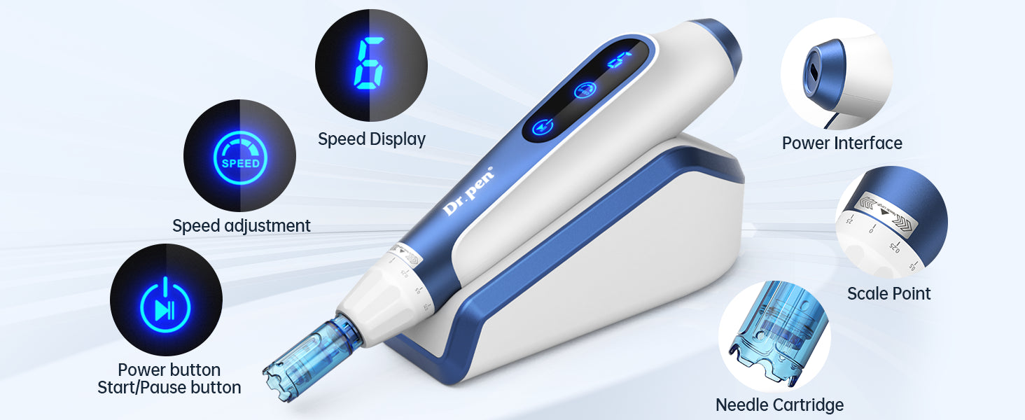 Dr. Pen A11 Ultima Pro Microneedling Pen with 12 Cartridges — feature detail 2