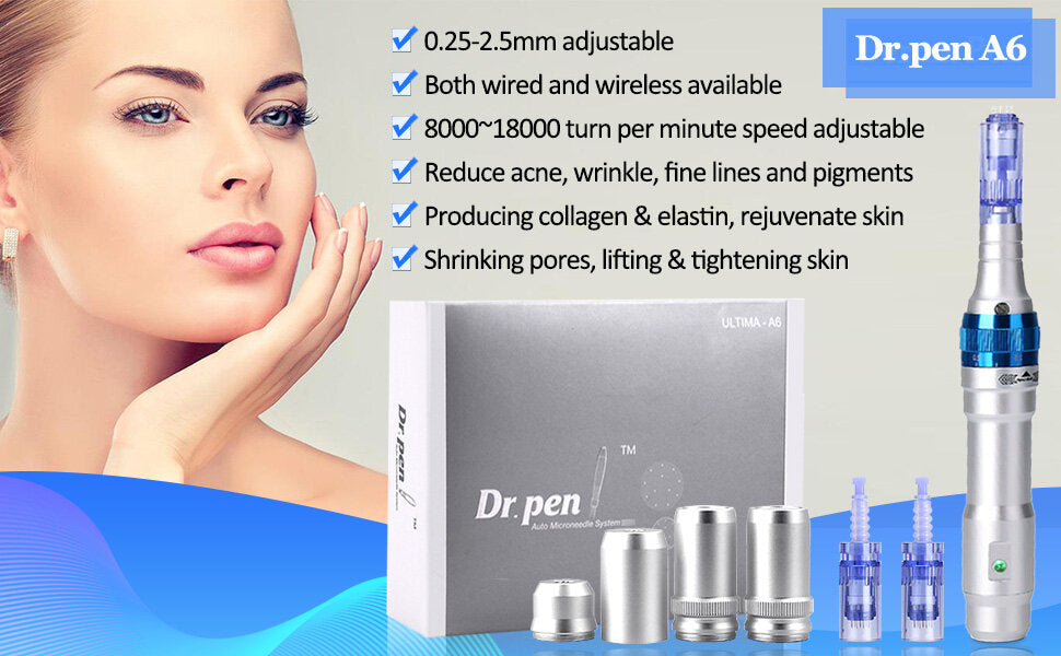 Dr. Pen Ultima A6 Microneedling Pen with 12 Cartridges — feature detail 1