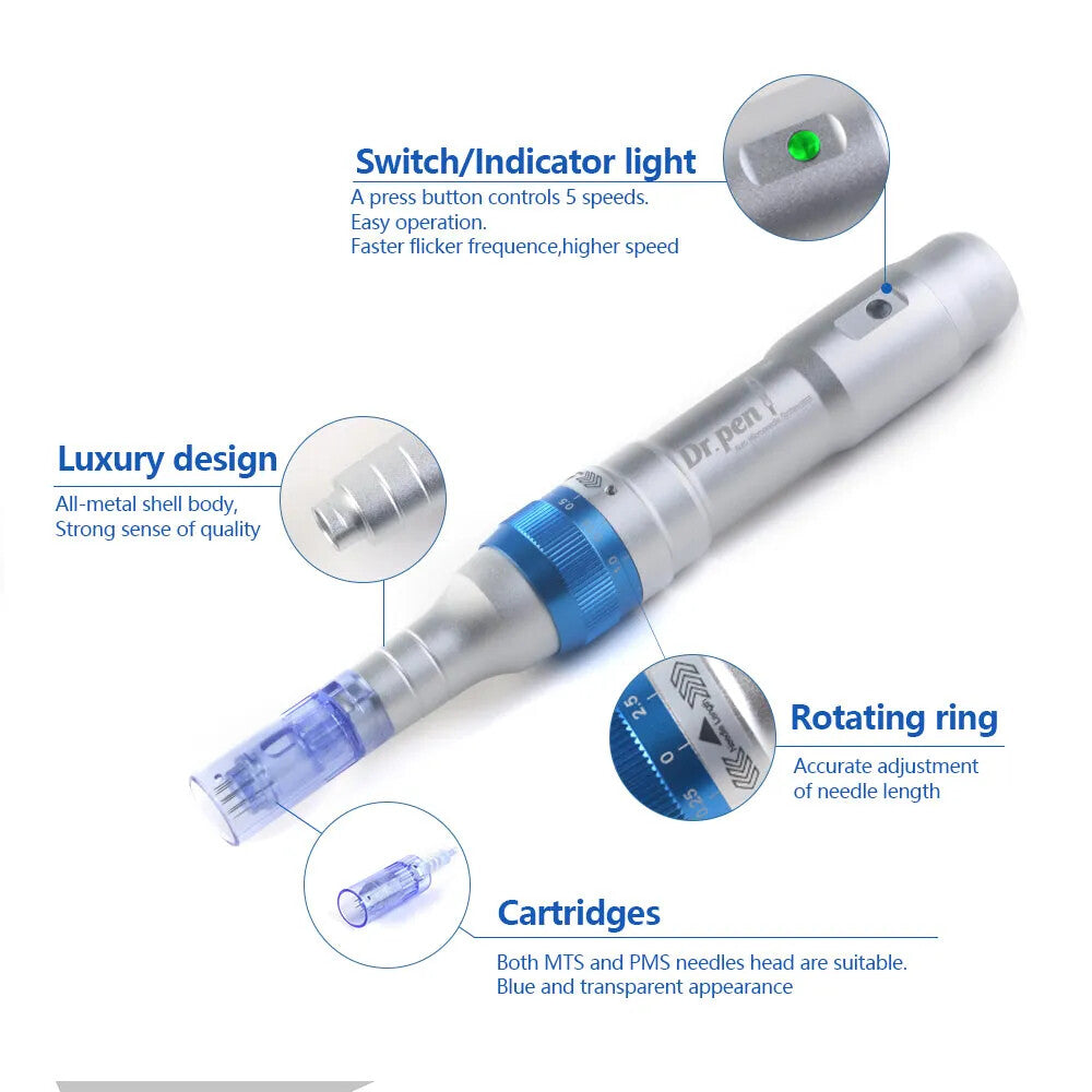 Dr. Pen Ultima A6 Microneedling Pen with 12 Cartridges — feature detail 6