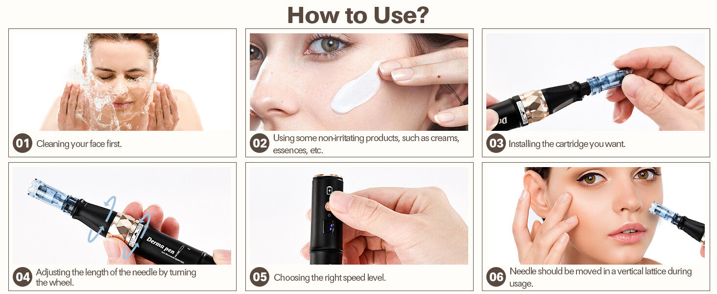 Dr. Pen A8S Wireless Microneedling Pen with 12 Cartridges — feature detail 5