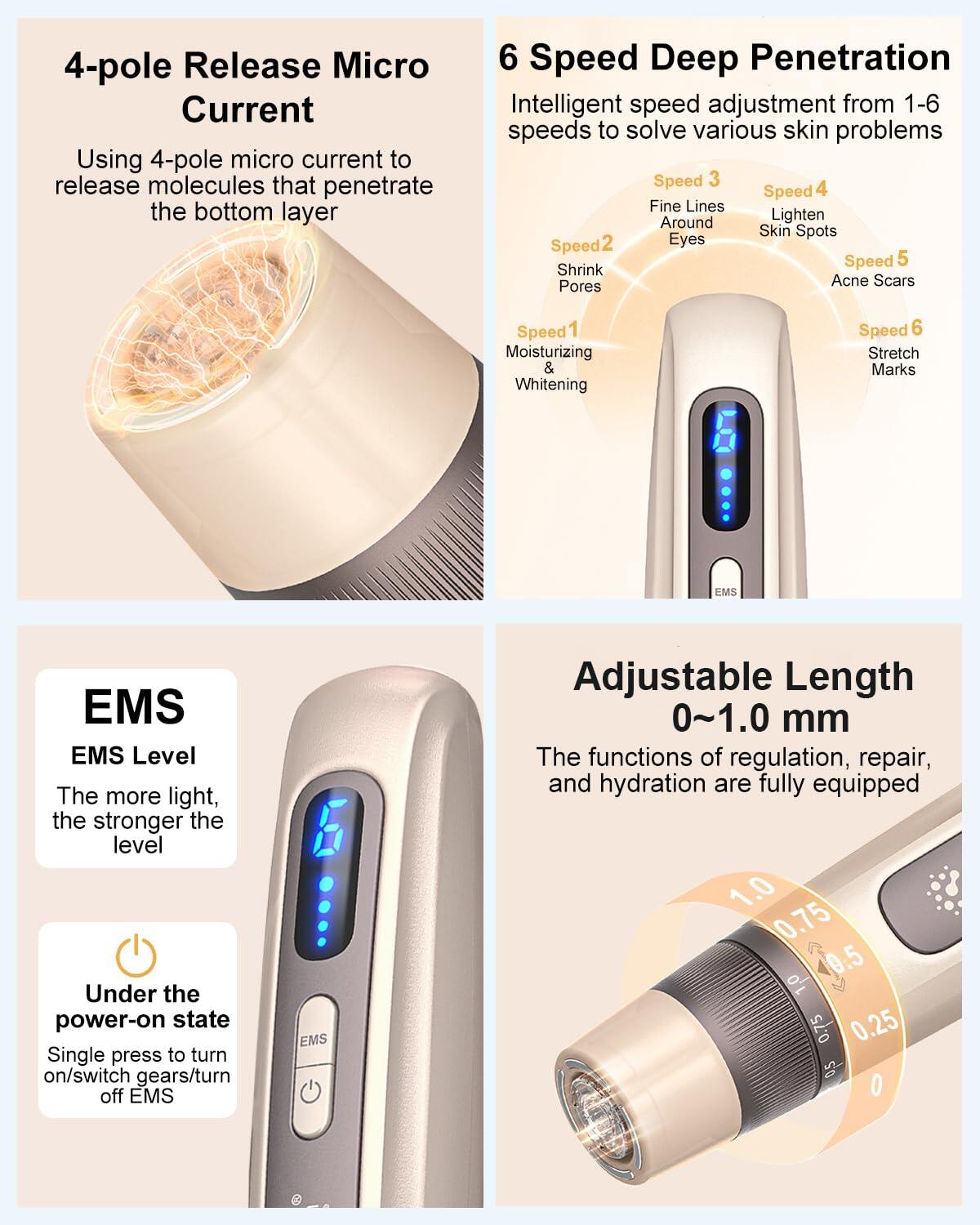 Dr. Pen Hydra Pen H5 Professional Microneedling Pen — Gold — product view 5