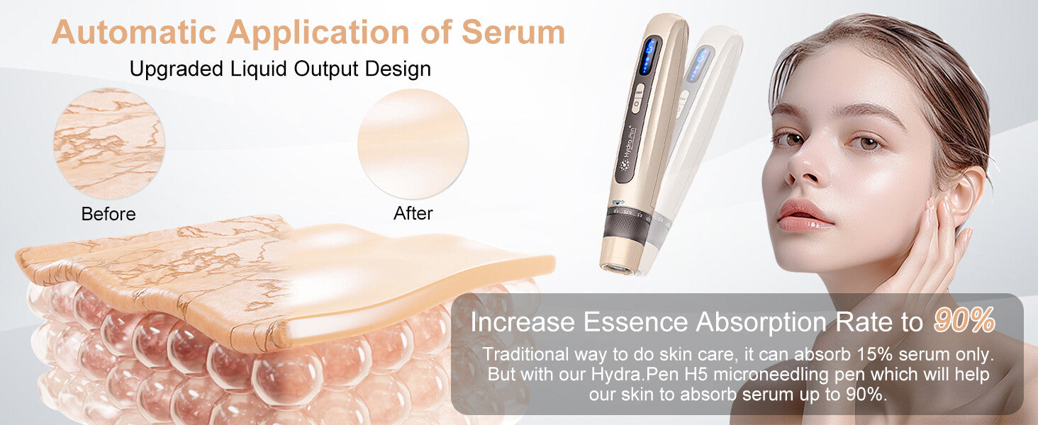 Dr. Pen Hydra Pen H5 Professional Microneedling Pen — Gold — feature detail 3