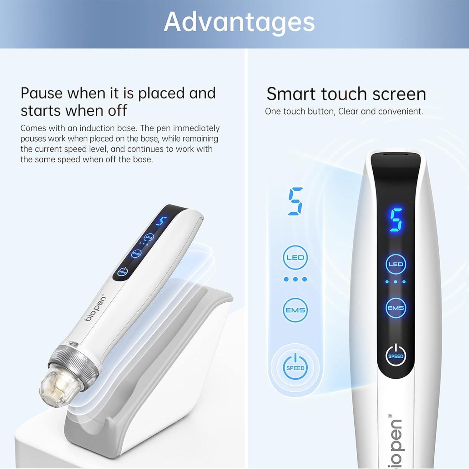 Bio Pen Q2 3-in-1 Microneedling Pen with LED and Microcurrent — product view 2