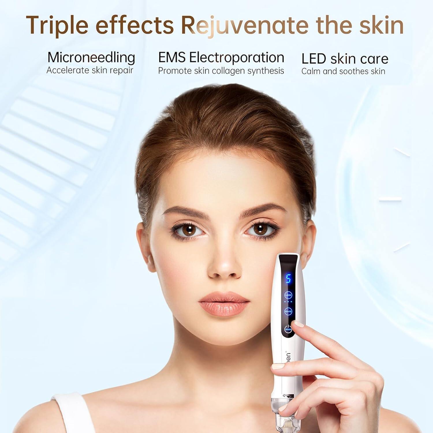 Bio Pen Q2 3-in-1 Microneedling Pen with LED and Microcurrent — product view 3