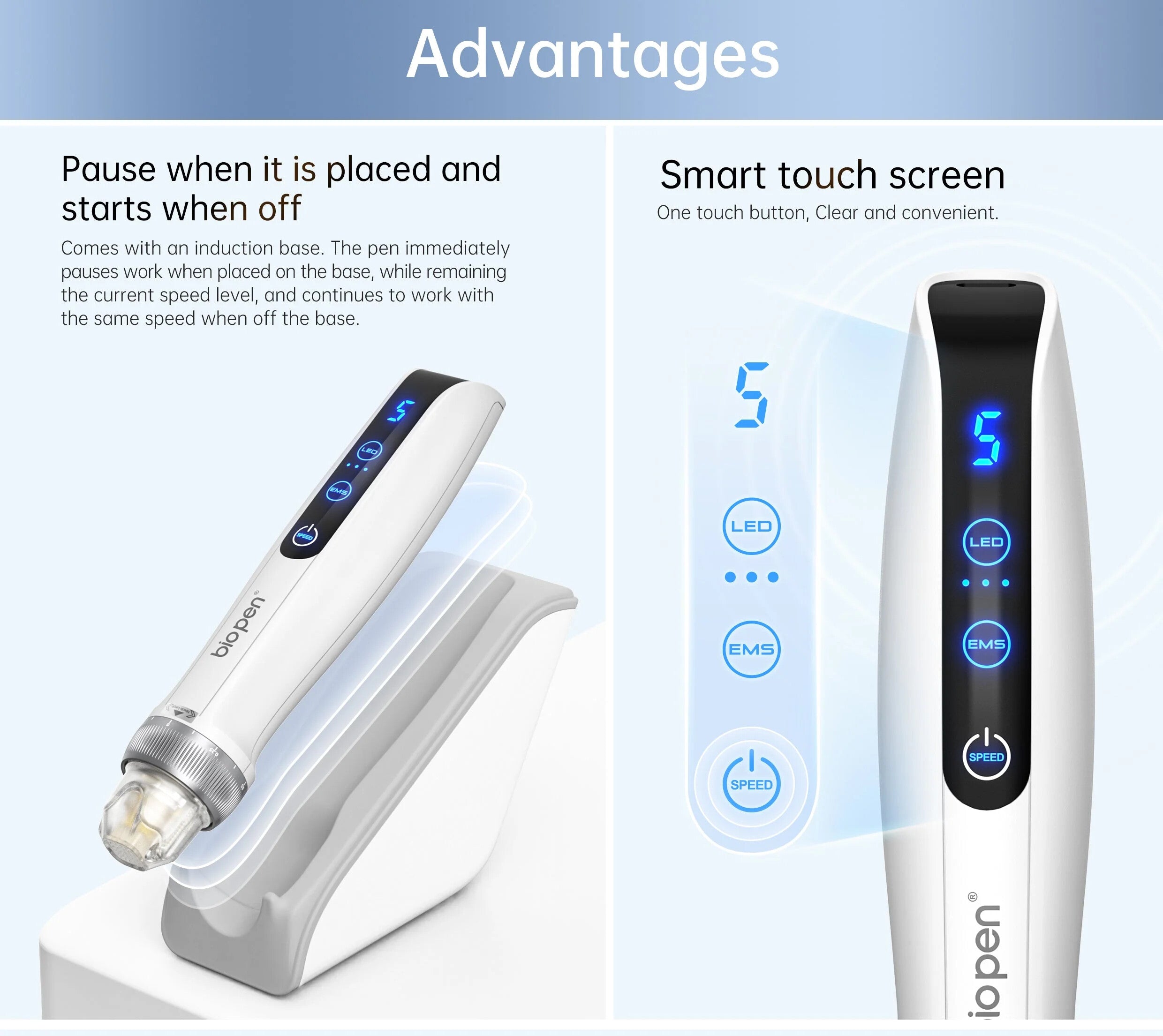 Bio Pen Q2 3-in-1 Microneedling Pen with LED and Microcurrent — feature detail 3